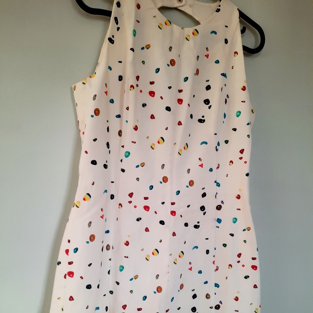 Akris Punto Multicolor Boulder Print Flounce Hem Dress - Picture 3 of 8